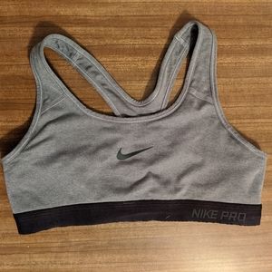 Medium Grey Nike Pro Sports Bra